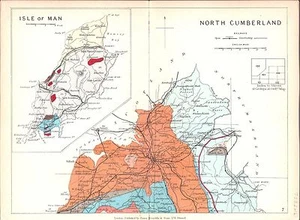 Antique map, Reynolds, Isle of Man, North Cumberland - Picture 1 of 2