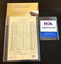 PATTY BERG 5th ALL TIME WINS CAROL MANN 12th PSA/DNA 1961 SCORE CARD. ONE OF A K