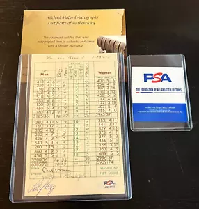 1961 SCORE CARD PATTY BERG AUTOGRAPH 5TH ALL TIME WINS CAROL MANN 12TH PSA/DNA - Picture 1 of 8