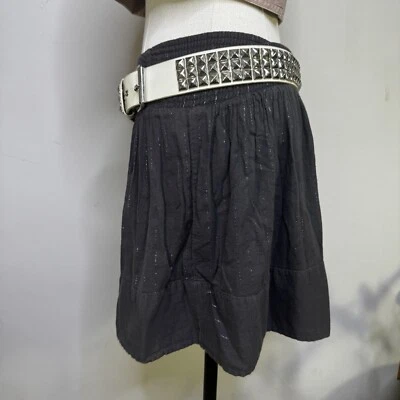 Minifalda STARING AT STARS Gris Metálico Pisada Algodón Calada Grunge Hada M Foto 1 de 4