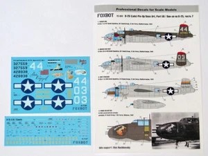 Calcomanías Foxbot 1/72 North American B-25G/J Mitchell (tarde) "Pin-Up Nose Art 7 - Imagen 1 de 5