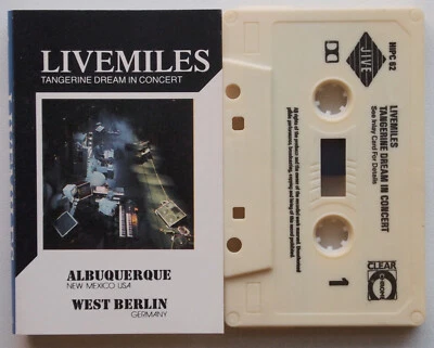 TANGERINE DREAM - LIVEMILES (JIVE HIPC62) 1988 UK CASSETTE TAPE ELECTRONIC - Image 1 of 3