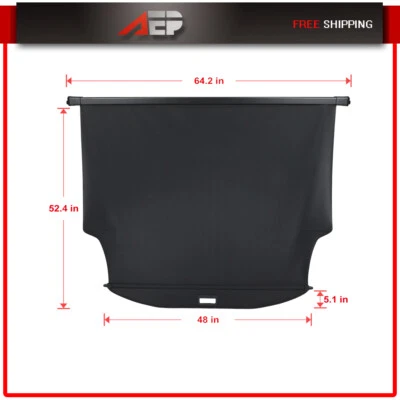 Retractable Rear Cargo Security Trunk Cover For Chevrolet Tahoe 2021 2002-2023 - Imagem 1 de 4