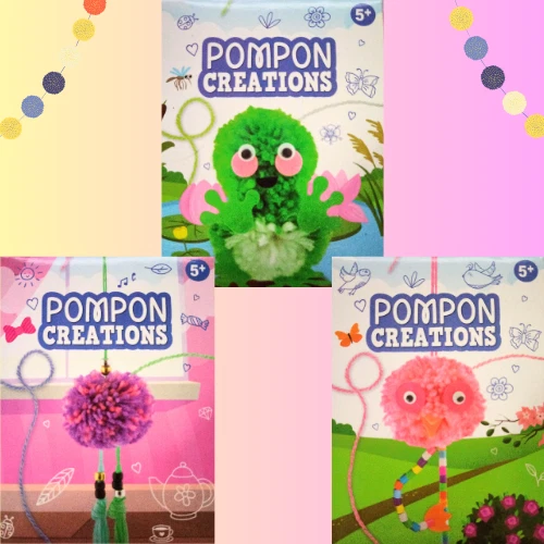 Pompon Bastelset für Kinder Pompon Creations Pompoms zum Aufhängen - Bild 1 von 1