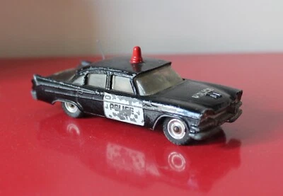 Dinky Toys 4.5” DODGE ROYAL SEDAN Black POLICE Diecast CAR Vintage MECCANO Rare — 第 1/4 张图片