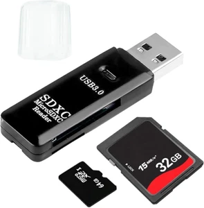 2IN1 TF SD CARD READER USB 3.0 MICRO SD CARD TO USB ADAPTER SMART CARD READER - Picture 1 of 13