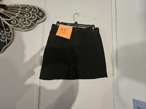 Wonder Nation Girls Denim Skirt Stretch Adjustable Waist 10 12 Black (UC) - Picture 1 of 12