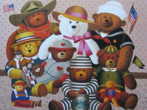 Charles Wysocki The Gang's All Here Print of Darling Stuffed Animals Signed - Picture 1 of 1
