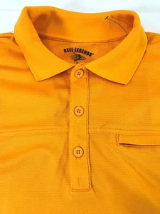 REEL LEGENDS POLO SHIRT MENS SMALL FISHING GEAR SS VENTED YELLOW 🐟MINT🐟 - Picture 1 of 7