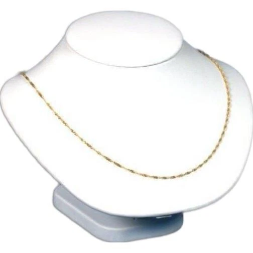 Expositor de collar de imitación de cuero blanco 6 1/8" Foto 1 de 1