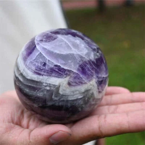 680g Natural Dream amethyst Ball Quartz Crystal Sphere Reiki crystal Decor gift - Picture 1 of 15