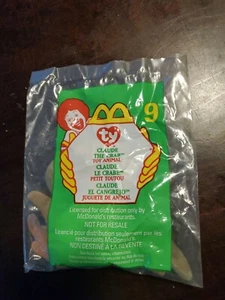Mcdonalds #9 Ty Claude the Crab Beanie Baby 1999 (nuevo, sin abrir) - Imagen 1 de 2