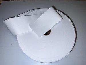 3 inch / 7.6cm wide - rigid White Waistband Elastic Band Trim SOLD BY THE YARD - Picture 1 of 2