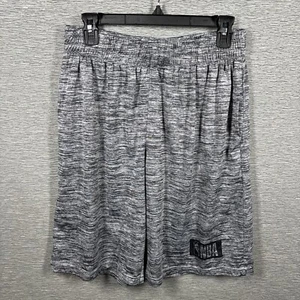 Men's NBA Black/Gray Basketball Gym Shorts Polyester Size Large - Picture 1 of 9