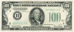 1934 D $100 St. Louis Federal Reserve Note ☆☆ Circulated VF ☆☆210A - Picture 1 of 2