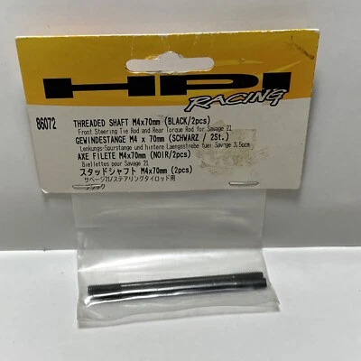 HPI 4 X 70 mm Threaded Shafts Black Steel (2) 86072 - Image 1 of 3