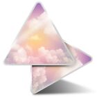 2 x Dreieck Aufkleber 7,5 cm - hübsch rosa flauschig Cloud Sky #14845