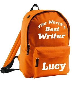 Bolso para niños Mochila de escritor personalizada Añadir nombre Niña Niño Autor Escribir Regalo de Navidad - Imagen 1 de 11