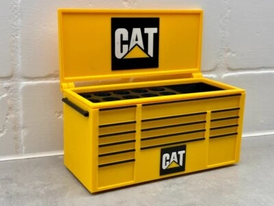 CAT  Toolbox Pen Holder - 3D Printed Desk Organizer  - Lid or No Lid Option - Image 1 of 4