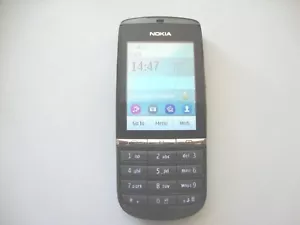 ASHA 300 GRAPHITE SMARTPHONE NO SIMLOCK ORIGINAL PHONE & MAINS PLUG, WORKING - Picture 1 of 3