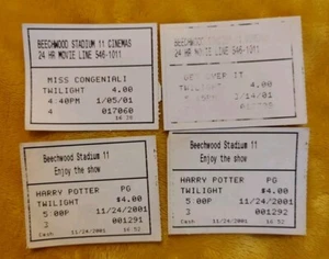 Beechwood Cinema Movie Tickets 2001 Harry Potter, Miss Congeniality, Get Over It - Picture 1 of 6