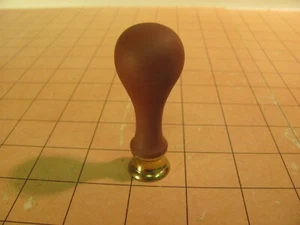 Vintage Messing 3 dreiblättriges Kleeblatt Siegelwachs Stempel Siegel mit Holzgriff - Bild 1 von 5