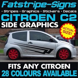 para adaptarse a CITROEN C2 GRÁFICOS COCHE VINILO GRÁFICOS RAYAS CALCOMANÍAS PEGATINAS VTR VTS - Imagen 1 de 2