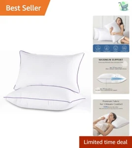 Breathable Standard Pillows - Set of 2, Hotel Quality for Side & Back Sleepers - Picture 1 of 10