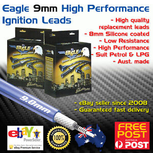 Eagle 9mm Ignition Spark Plug Leads 6cyl Fits Holden Commodore VN VP VR Blue