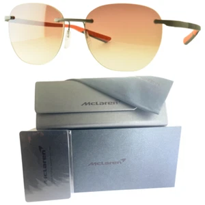 NEW!! MCLAREN MLMS 85S03 C03 Black Aviator Rimless Mens Sunglasses - Picture 1 of 7
