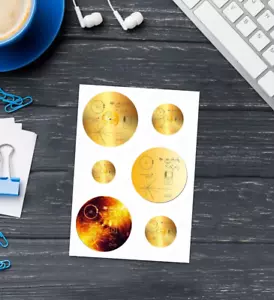 NASA Voyager 1 Golden Record — Space Sticker, Sticker Pack, MacBook Skin - Bild 1 von 9