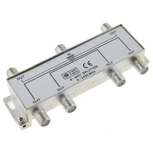 Distribuidor SAT & BK 6x divisor 100dB blindado HD y Unicable - apto - Imagen 1 de 3