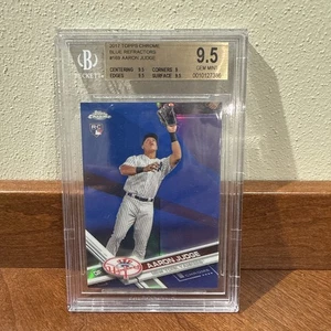 2017 Topps Chrome - Aaron Judge Rookie #169 True Blue Refractor /150 BGS 9.5 Gem - Picture 1 of 3
