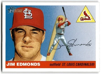 Tarjeta de béisbol Jim Edmonds 2004 Topps Heritage #51 St. Louis Cardinals Foto 1 de 2