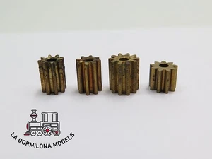 EA11 Scalexrix Slot -  Juego 4 Piñones engranajes de laton T10 / T8 5,96/5,62/5, - Bild 1 von 7