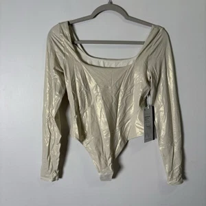 Body Lululemon Wundermost Nulu maglia manica lunga scollo quadrato lucido nuovo con etichette S - Foto 1 di 6