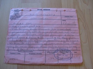 WWII HMCS Sussexvale RCN Admiralty Confidential Document of German Surrender - Picture 1 of 7