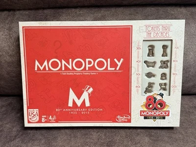 Monopoly 80th Anniversary Edition 1935-2015 Board Game, NEW *no Dice - Image 1 of 4