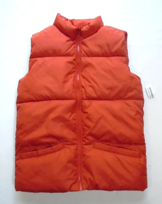 NWT Old Navy Boys Puffer Zip Up Vest Orange Size 18 XXL - Image 1 of 4