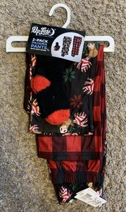 Stay Up-Late 2-Pack Pajama Pants With Cozy Socks Boys Size Small 4/5 - Picture 1 of 3