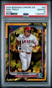 2024 Bowman Chrome Sapphire Edition Mike Trout Gold Refractor /50 PSA 10 - Bild 1 von 2