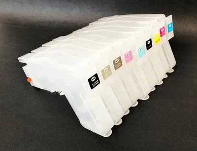 9X280ml Large Refillable Cartridge Epson Stylus Pro 3880 Chipless DTF K3 All Ink - Image 1 of 3