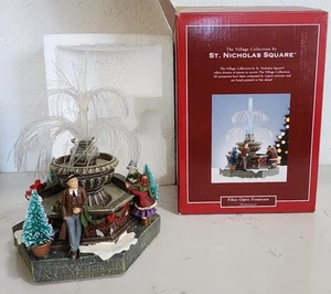 Nikolaus quadratisch Glasfaser beleuchteter Brunnen Weihnachtsdorf Sammlung - Bild 1 von 23