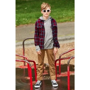 VANS Sycamore Plaid Flannel Big Boys Shirt 6L - Picture 1 of 3