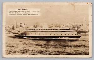 Postkarte Kalakala Flying Bird Stromlinienfähre zwischen Seattle und Bremerton RPPC - Bild 1 von 2