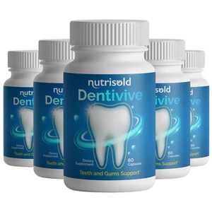 Dentivive Teeth and Gums Support 5 Bottles 300 Capsules - Picture 1 of 4