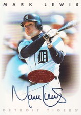 1996 Leaf Signature Baseball Autograph #135 Mark Lewis AUTO Detroit Tigers