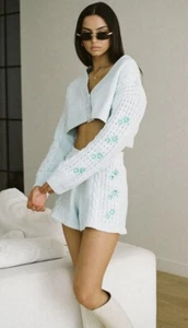 Sabo Skirt Gabbi Knit Cardi & Shorts Set Size S/M Sold Out - Picture 1 of 14