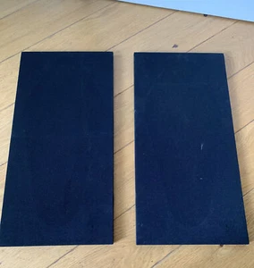 Pair Bowers Wilkins DM4 Wooden Grilles Black B&W Genuine Panels 1 Speaker Spare - Picture 1 of 5