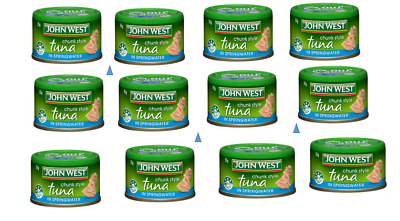 12 X John West Tuna -Chunk Tuna In Spring Water 95G Each - Canned Tuna Fish Re • 33.61$